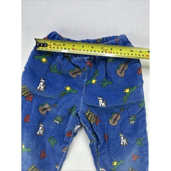 Vintage Boys Corduroy Pants Toddler 3T Blue Red Green Lot 80s 90s Hand Made - Picture 5 of 14